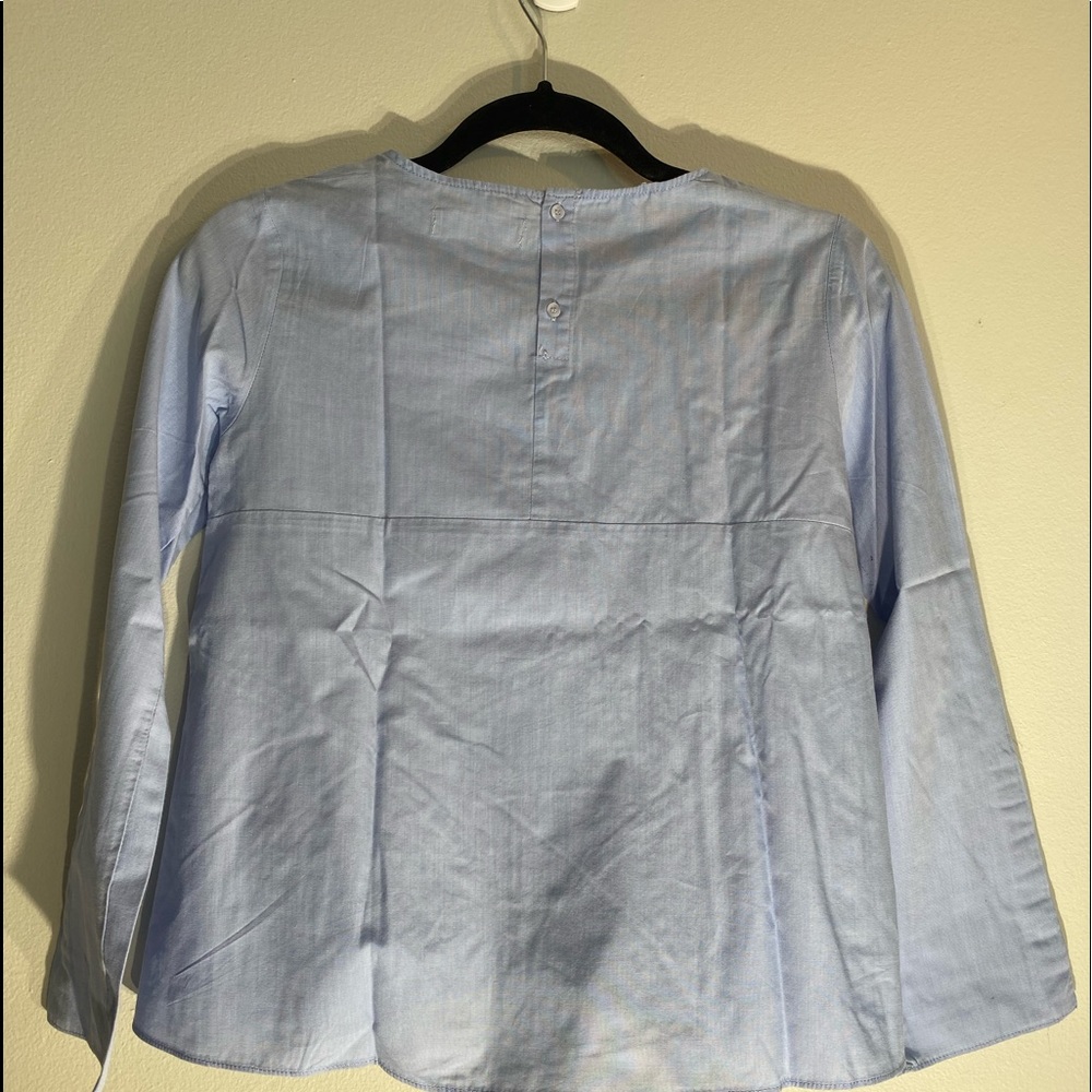 ZARA blue blouse with knot in the front - Picture 5 of 6
